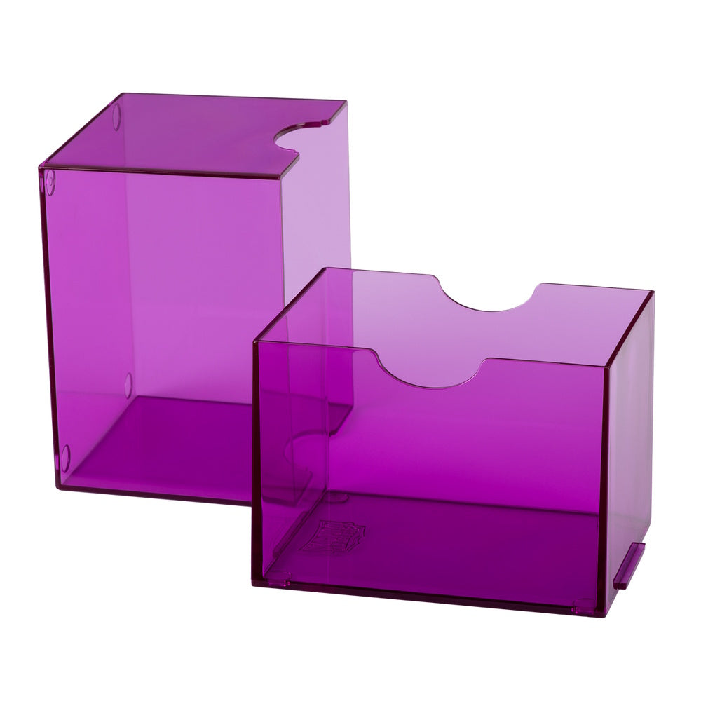 Dragon Shield Deck Box: Strongbox Clear Purple (Holds 100+)