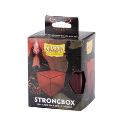 Dragon Shield Deck Box: Strongbox Clear Red (Holds 100+)