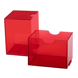 Dragon Shield Deck Box: Strongbox Clear Red (Holds 100+)