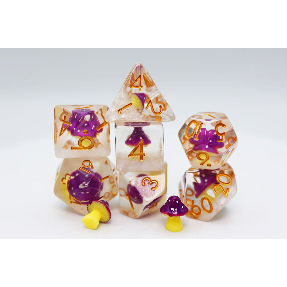 RPG Dice: Purple Mushroom (Foam Brain)