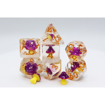 RPG Dice: Purple Mushroom (Foam Brain)