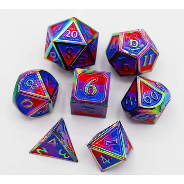 Metal RPG Dice: Bisexual Pride Flag (Foam Brain)