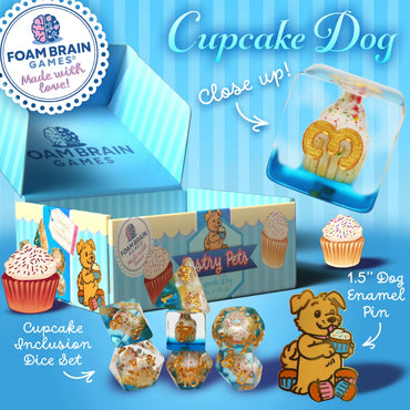 Foam Brain: Pastry Pets - Cupcake Dog (Dice & Pin Set)