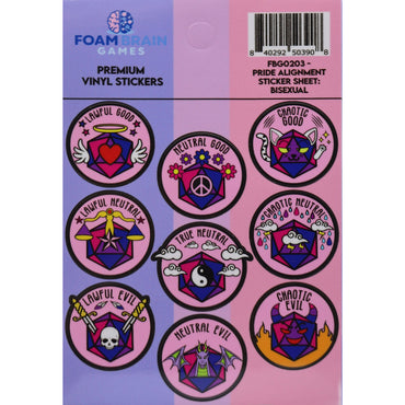Foam Brain Stickers: Pride Alignment - Bisexual