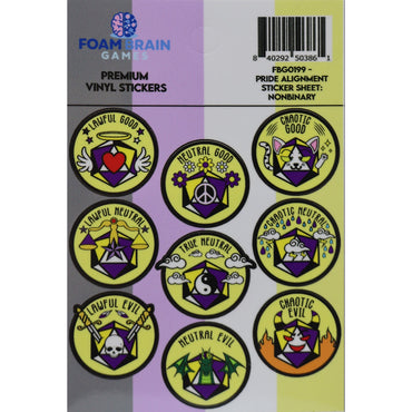 Foam Brain Stickers: Pride Alignment - Nonbinary