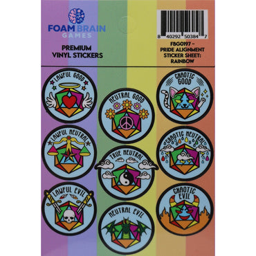 Foam Brain Stickers: Pride Alignment - Rainbow