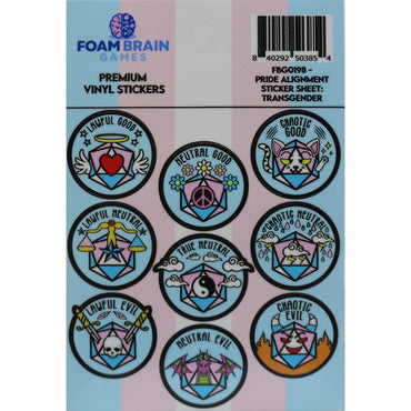 Foam Brain Stickers: Pride Alignment - Transgender
