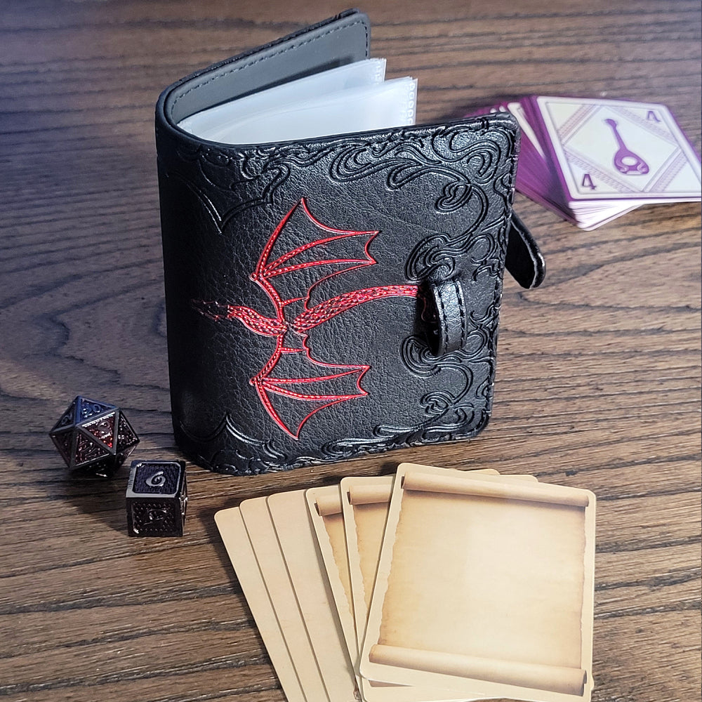 Forged Gaming: Book of Incantations - Dragon Edition (Spell Card Book / Black with Red Foil)