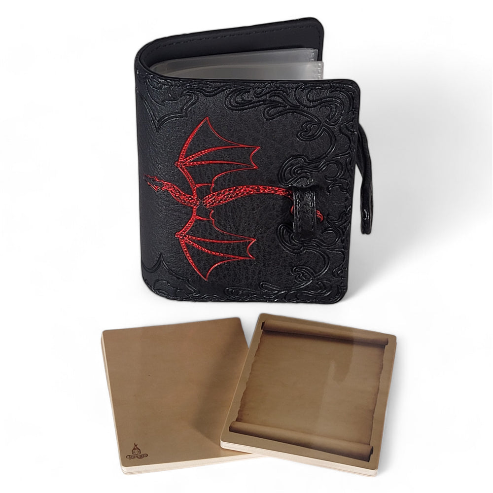 Forged Gaming: Book of Incantations - Dragon Edition (Spell Card Book / Black with Red Foil)