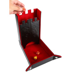 Forged Gaming Dice Tray & Tower: Draco Castle - Rainbow