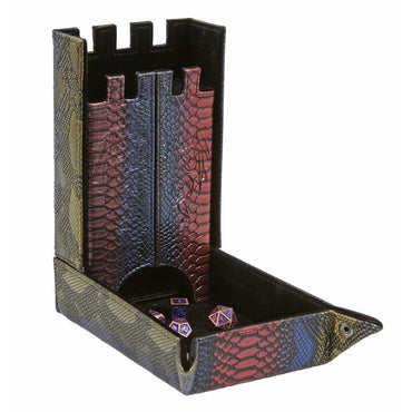 Forged Gaming Dice Tray & Tower: Draco Castle - Rainbow