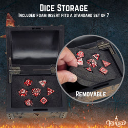Forged Gaming Dice Case: Wyvern Dice Chest - Red (With Lock)