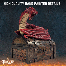 Forged Gaming Dice Case: Wyvern Dice Chest - Red (With Lock)