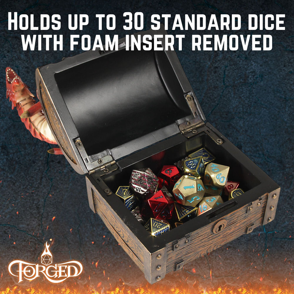 Forged Gaming Dice Case: Wyvern Dice Chest - Red (With Lock)