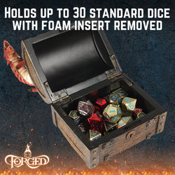 Forged Gaming Dice Case: Wyvern Dice Chest - Red (With Lock)