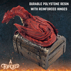 Forged Gaming Dice Case: Wyvern Dice Chest - Red (With Lock)