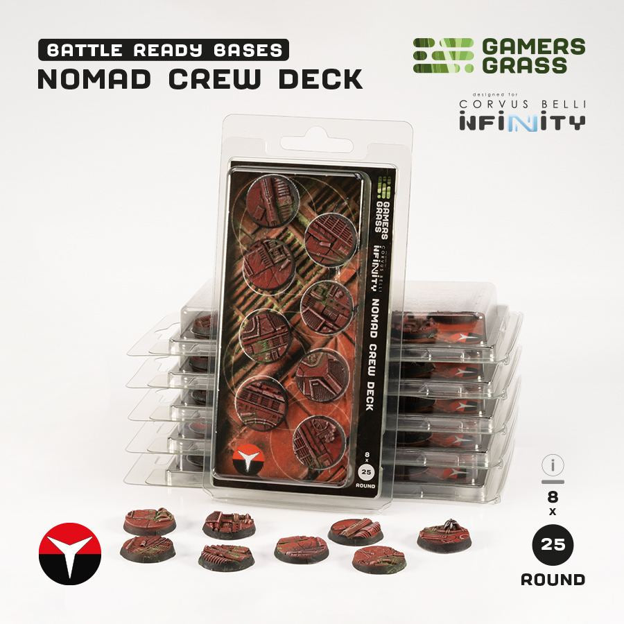 Gamers Grass: Bases (Infinity) - Nomad Crew Deck (Round / 25mm / x8)