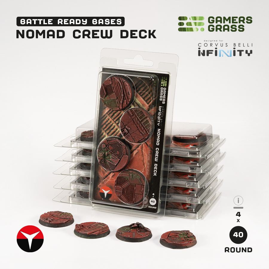 Gamers Grass: Bases (Infinity) - Nomad Crew Deck (Round / 40mm / x4)