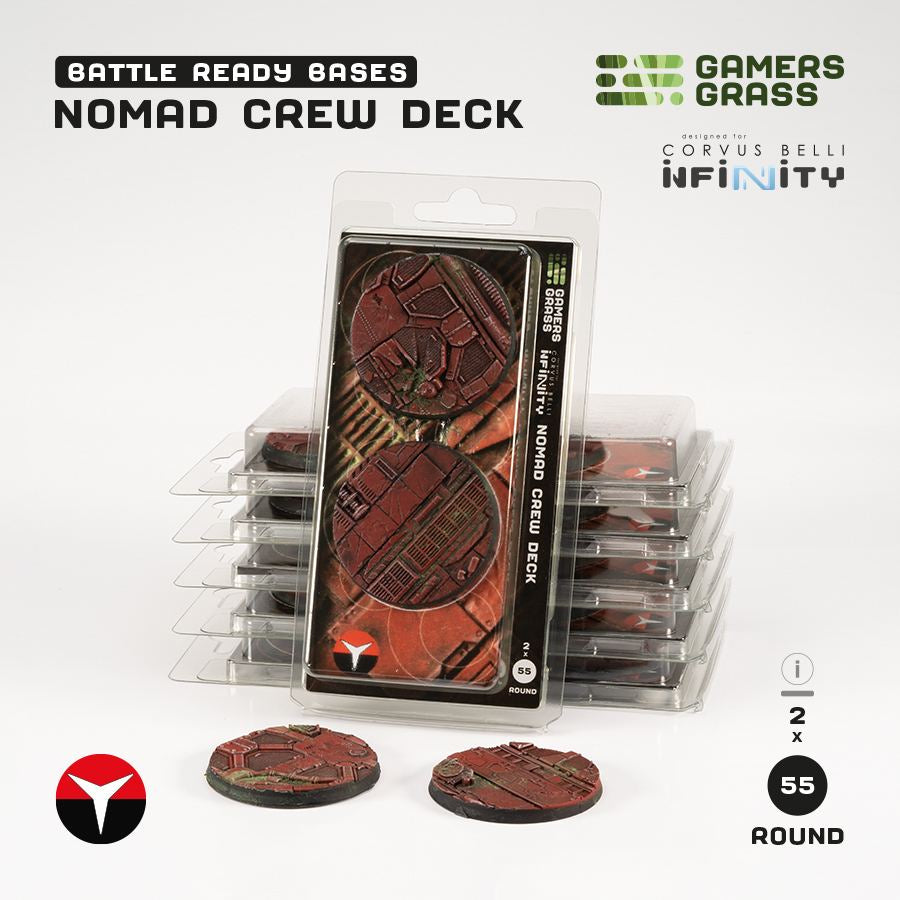 Gamers Grass: Bases (Infinity) - Nomad Crew Deck (Round / 55mm / x2)