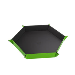 Gamegenic Magnetic Dice Tray: Hexagonal XL - Black/Green