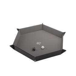 Gamegenic Magnetic Dice Tray: Hexagonal XL - Black/Gray