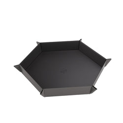 Gamegenic Magnetic Dice Tray: Hexagonal XL - Black/Gray