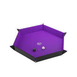 Gamegenic Magnetic Dice Tray: Hexagonal XL - Black/Purple