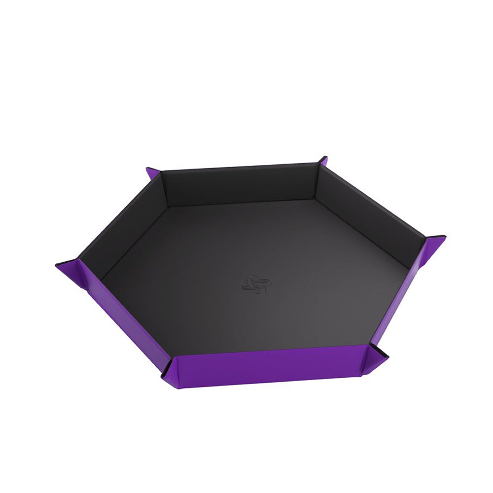 Gamegenic Magnetic Dice Tray: Hexagonal XL - Black/Purple