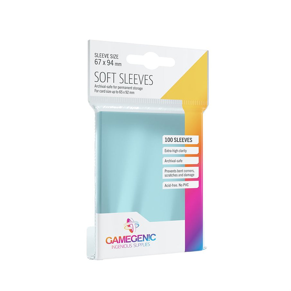 Gamegenic Sleeves: Soft - Clear (67x94mm / 100 Count)