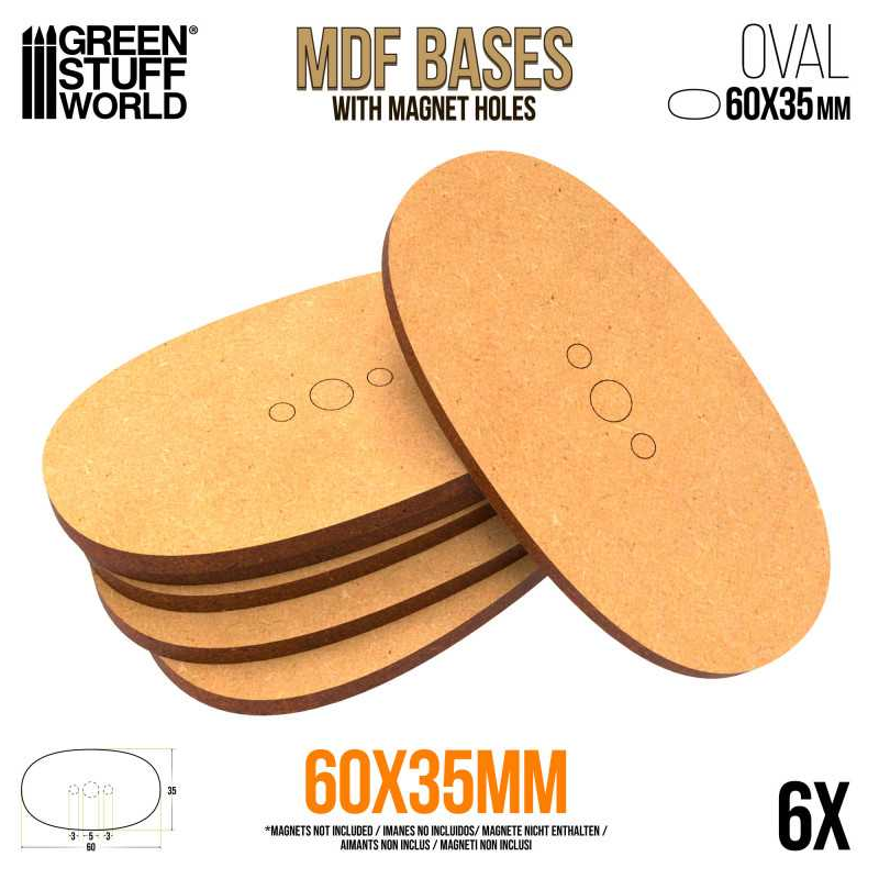 GSW: Bases (AoS) - MDF Oval 60x35mm (6ct)