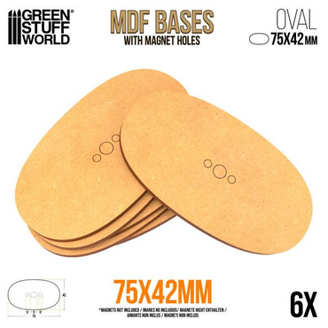 GSW: Bases (AoS) - MDF Oval 75x42mm (6ct)