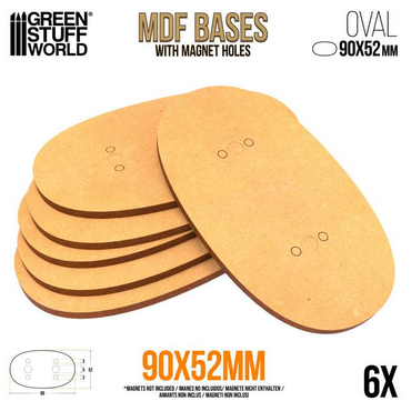 GSW: Bases (AoS) - MDF Oval 90x52mm (6ct)