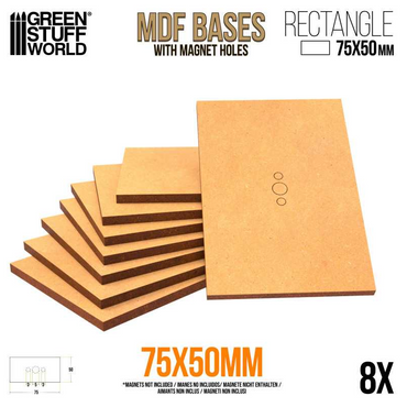 GSW: Bases - MDF Rectangular 50x75mm (8ct)