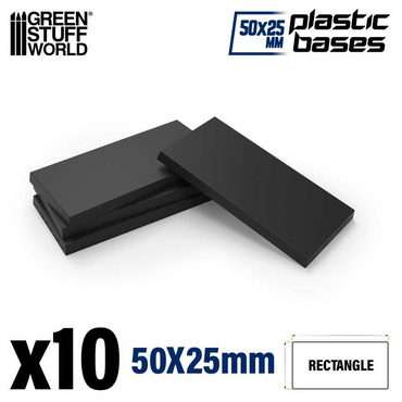 GSW: Bases - Plastic Rectangular 25x50mm (10ct)