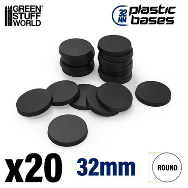 GSW Bases: Plastic Round 32mm (20ct)