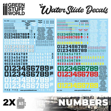 GSW: Waterslide Decals - Only Numbers