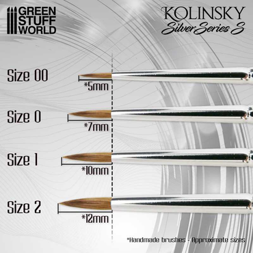 GSW: Brushes - SILVER SERIES (S) Kolinsky Brush Set