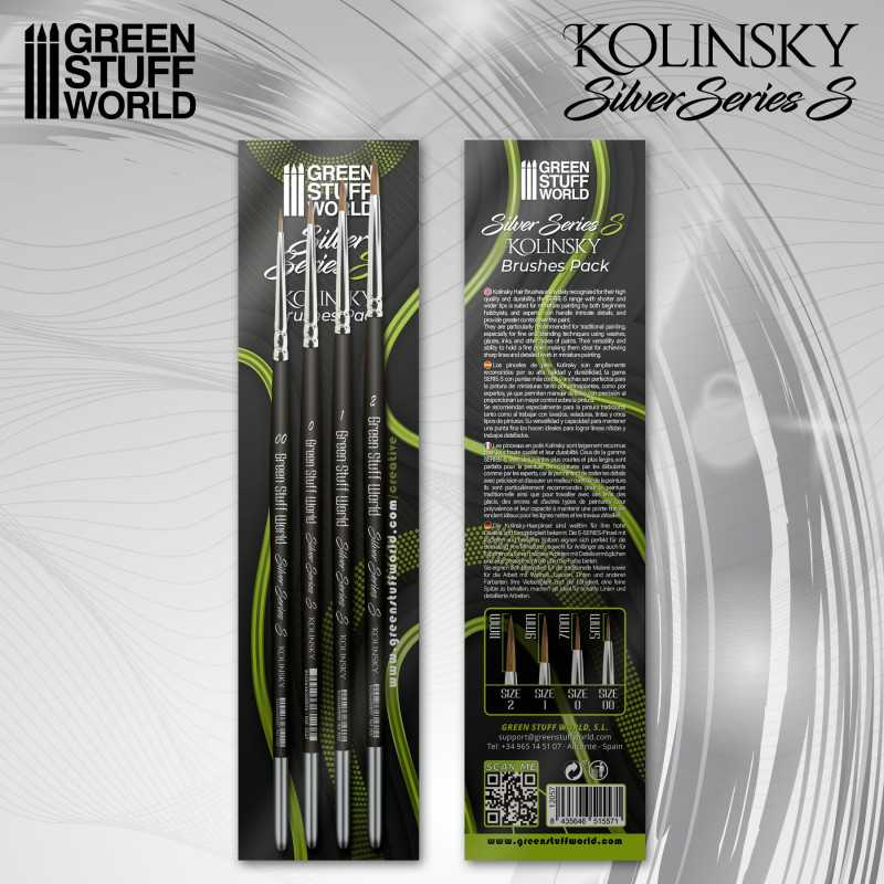 GSW: Brushes - SILVER SERIES (S) Kolinsky Brush Set