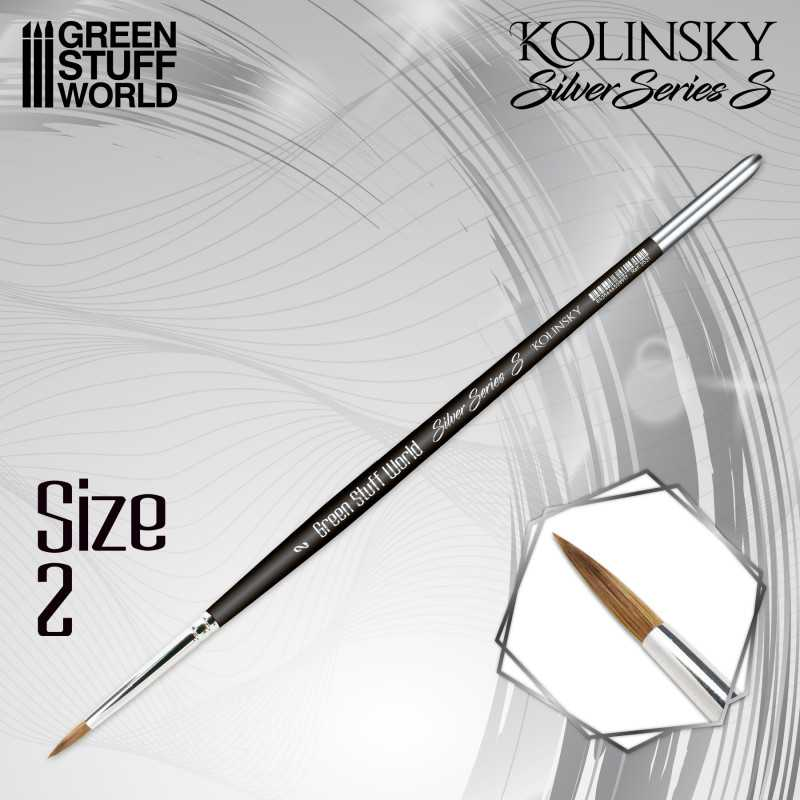GSW: Brushes - SILVER SERIES (S) Kolinsky (Size 2)
