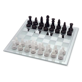 Mirror Board Glass Chess Set