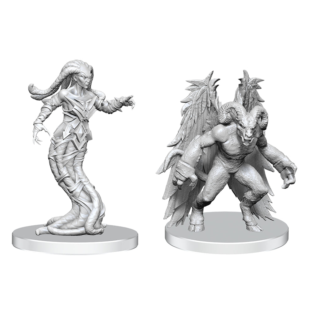 Pathfinder Minis: Gylou (Handmaiden Devil) & Ferrugon (Rust Devil) (Unpainted / WV27)