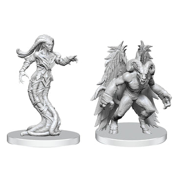 Pathfinder Minis: Gylou (Handmaiden Devil) & Ferrugon (Rust Devil) (Unpainted / WV27)