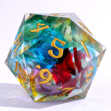 Sharp Edged Resin 55mm D20 - Chaos Orb