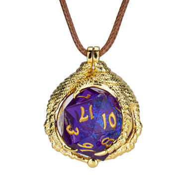 D20 Necklace: Dragon Claw - Gold (HYMGHO)