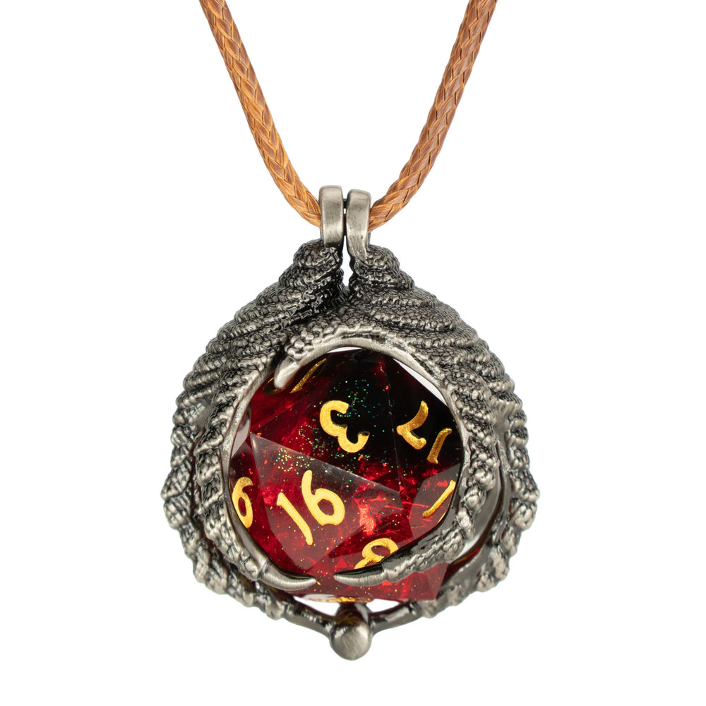 D20 Necklace: Dragon Claw - Silver (HYMGHO)
