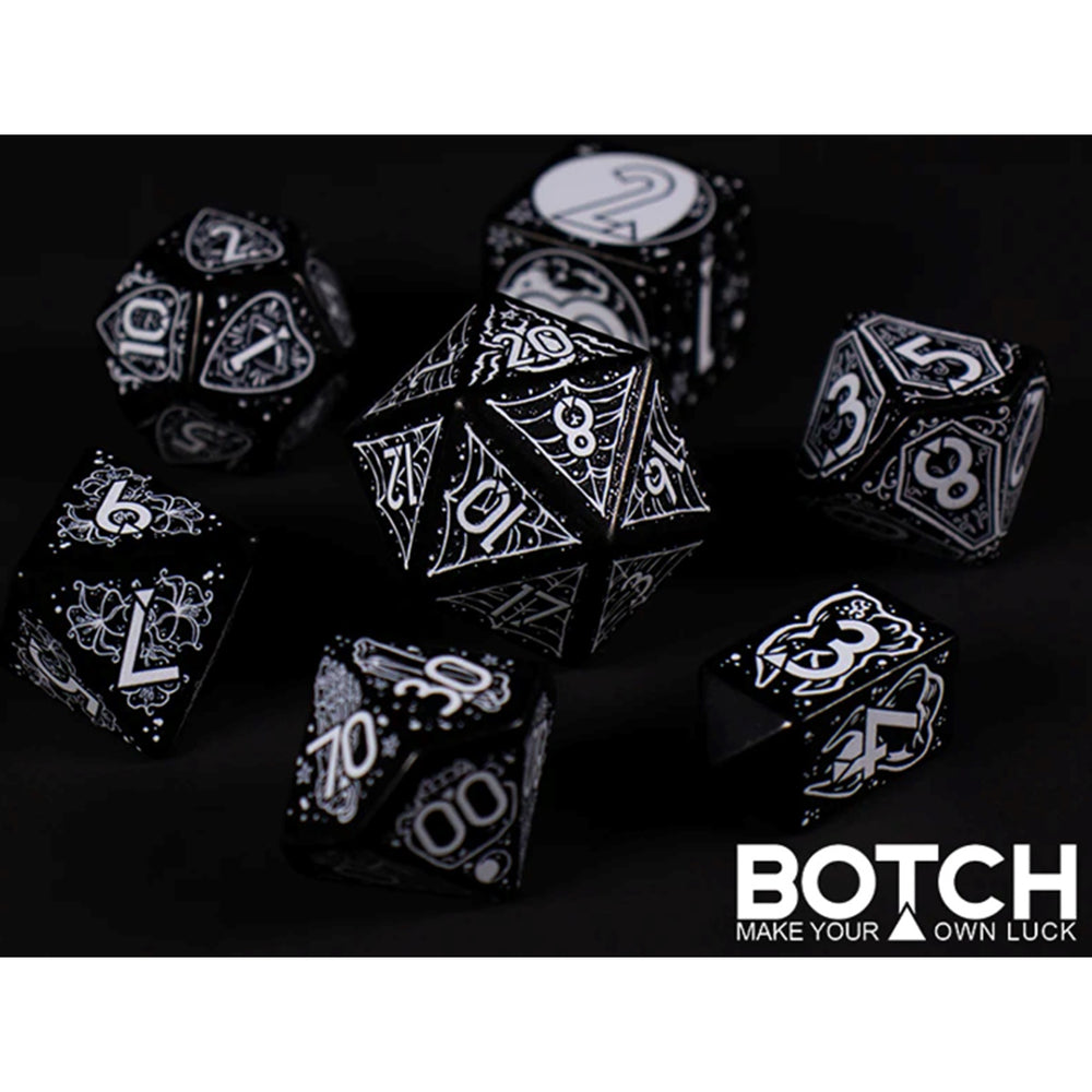 7-Die RPG Dice Set: Heart Of Darkness (BOTCH)