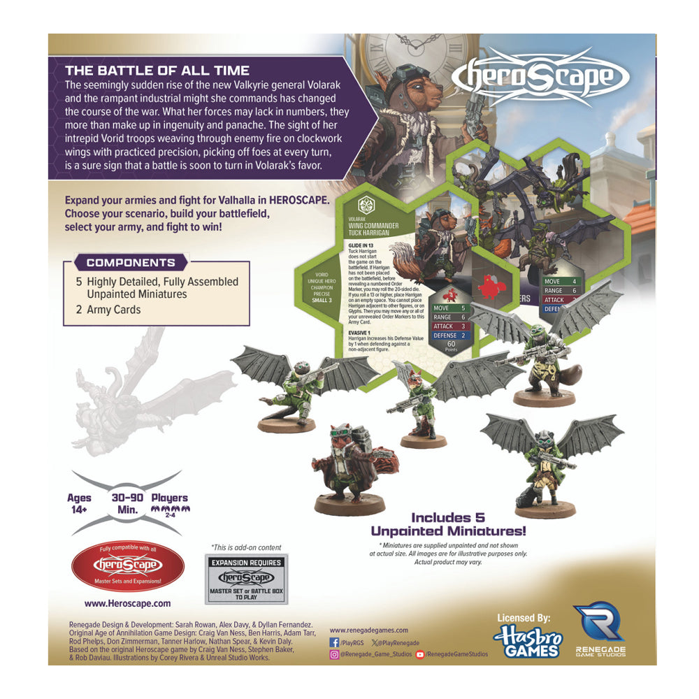 Heroscape: Rising Tide - Wing Commander Tuck Harrigan and Vorid Glide Strikers