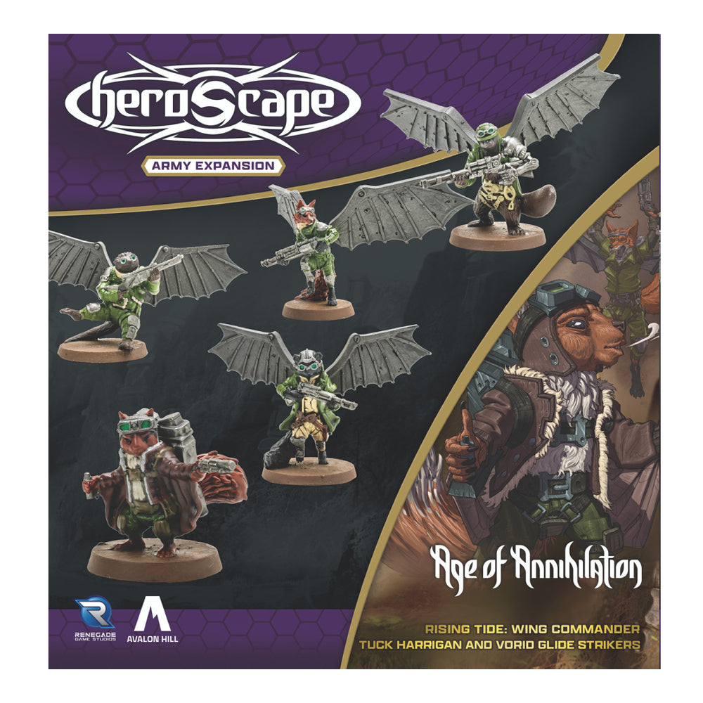 Heroscape: Rising Tide - Wing Commander Tuck Harrigan and Vorid Glide Strikers