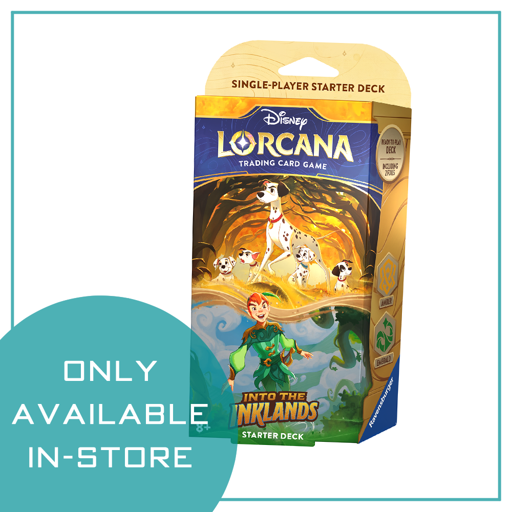 (IN-STORE ONLY) Lorcana: Into the Inklands Starter Deck - Dogged and Dynamic (Pongo / Peter Pan)