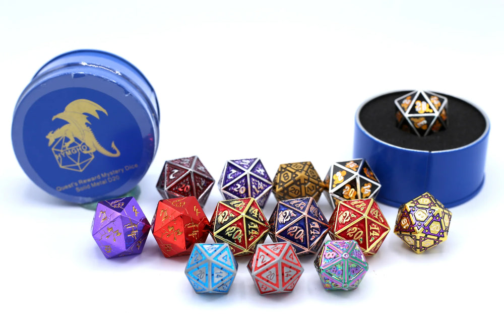 Quest's Reward Mystery Dice - Solid Metal D20